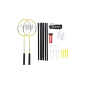 Badminton - ALUMTEC 4466 ZESTAW RAKIET DO BADMINTONA ŻÓŁTY 2SZT + LOTKI 3 SZT + SIATKA + LINIE WISH - miniaturka - grafika 1