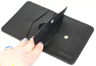 Etui Na Karty Dokumenty PolskaGalanteria Duże CZARNE Skóra Naturalna Pionowe z Miejscem Na Bilon MOTYW GÓRSKI 12 x 9 [cm] - Etui na dokumenty i karty - miniaturka - grafika 8