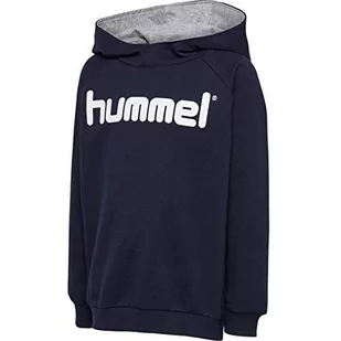 Hummel męska bluza z kapturem Hmlgo Kids Cotton Logo Hoodie niebieski morski 128 203512-7026 - Bluzy męskie - miniaturka - grafika 1