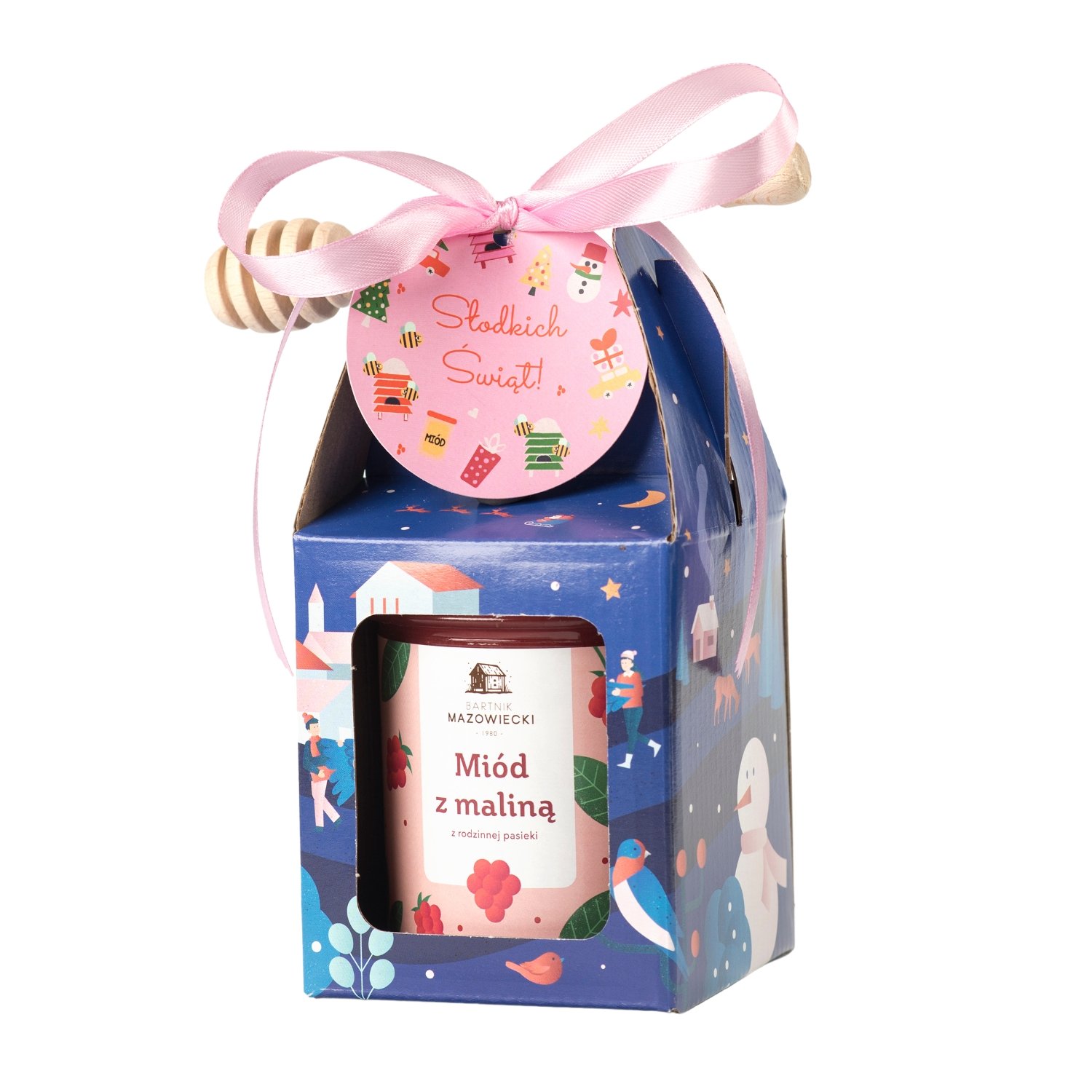 Bartnik Mazowiecki Miód z maliną w świątecznym opakowaniu