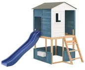 Place zabaw - Niebieski plac zabaw ze zjeżdzalnią i piaskownicą Z0-C62 - miniaturka - grafika 1