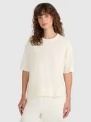 Koszulki i topy damskie - 4F T-shirt oversize gładki damski - beżowy L - miniaturka - grafika 1