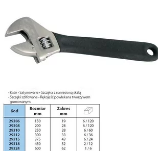 Proline Klucz nastawny 600mm 29324 - Klucze i nasadki - miniaturka - grafika 1