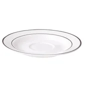 Talerze - Spodek AMBITION Aura Silver 15.5 cm Biało-srebrny - miniaturka - grafika 1