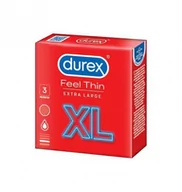 Prezerwatywy - Durex Feel Thin Extra Large XL prezerwatywy lateksowe 3 szt - miniaturka - grafika 1