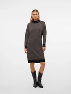 Sukienki - Vero Moda Sukienka dzianinowa w kolorze czarnym - miniaturka - grafika 1