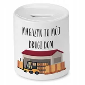 Skarbonki - SKARBONKA DLA MAGAZYNIERA MAGAZYN TO MÓJ DRUGI DOM z Nadrukiem ze Zdjęciem + Opakowanie na prezent (wzór 02) - miniaturka - grafika 1