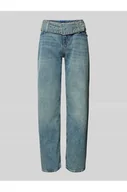 Spodnie damskie - Jeansy o kroju baggy fit z paskiem model Glory - Hugo Blue - miniaturka - grafika 1