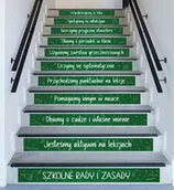 Pomoce naukowe - Naklejki na schody: Szkolne rady i zasady - miniaturka - grafika 1
