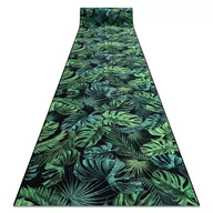 Dywany - CHODNIK podgumowany MONSTERA Liście guma zielony 67 cm, 67x620 cm - miniaturka - grafika 1
