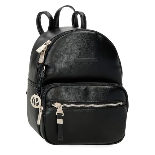 Pepe Jeans Elia Plecak Casual Czarny 20X25.5X10 cms Sztuczna skóra 5,1L by Joumma Bags, Czarny (Black), Talla única, plecak na co dzień