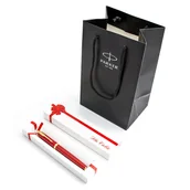 Zestawy piśmiennicze - Zestaw Pióro wieczne Parker IM Premium Red GT w pudełku z torebką prezentową - miniaturka - grafika 1