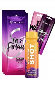 Soleo I'm So Famous 3x15ml Bronzer Do Opalania + Gratisy - Balsamy i kremy do opalania - miniaturka - grafika 1