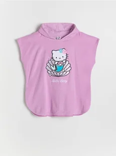 Reserved - Ręcznik plażowy Hello Kitty - fioletowy - Stroje kąpielowe dla dziewczynek - miniaturka - grafika 1