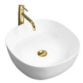 Umywalki - Rea Umywalka Ceramiczna Nablatowa ELENA Biała MAT U7911 - miniaturka - grafika 1