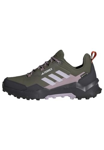 adidas Terrex Ax4 Gore-tex damskie buty trekkingowe, nie do piłki nożnej, niskie, Oliwkowe warstwy Silver Dawn Preloved Fig, 37 1/3 EU