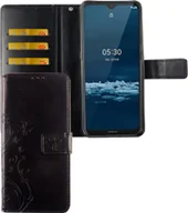 Etui i futerały do telefonów - Nokia 5.3 Etui na telefon komórkowy Pokrowiec ochronny Etui z klapką Etui na kartę Czarny - miniaturka - grafika 1