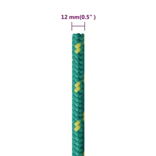 Linka żeglarska, zielona, 12 mm, 50 m, polipropylen - Żeglarstwo - miniaturka - grafika 7