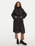 Kurtki damskie - Deha Kurtka zimowa D12833 Czarny Relaxed Fit - miniaturka - grafika 1