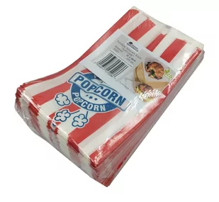Torebka 120x200 biała nadruk "Popcorn" 2 kol. 35g 200 szt Technoplast - Folia, papier śniadaniowy, serwetki - miniaturka - grafika 1