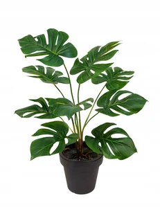 Monstera Sztuczna Kwiat Roślina Liście Monstery - Sztuczne kwiaty - miniaturka - grafika 1