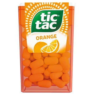TIC TAC DRAŻETKI O SMAKU POMARAŃCZOWYM 49 G - Gumy do żucia, lizaki, dropsy - miniaturka - grafika 1