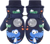 Skarpetki dla dzieci - QKURT Dziecięce rękawice narciarskie ciepłe antypoślizgowe 2-5 lat dinozaury - miniaturka - grafika 1