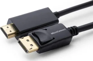 Kabel MicroConnect DisplayPort - HDMI 3m czarny (MC-DP-HDMI-300) - Złącza, przejściówki, adaptery - miniaturka - grafika 1