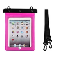 Etui i futerały do telefonów - Etui wodoszczelne na tablet PVC z regulowanym paskiem Outdoor - różowe HURTEL - miniaturka - grafika 1