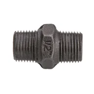 Łączniki, trójniki, kształtki - Nypel czarny złączka wkrętna równoprzelotowa 280 1/2" Invena - miniaturka - grafika 1