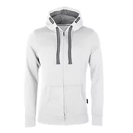 Bluzy męskie - HRM Męska bluza z kapturem I Premium bluza z kapturem męska z kontrastową podszewką wewnętrzną I Basic Hoodie z zamkiem błyskawicznym I Zip Hoodie I wysokiej jakości i trwała odzież męska, białawy, M - miniaturka - grafika 1