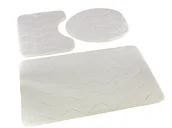 Dywaniki łazienkowe - Dywaniki Łazienkowe Sumba Ecru 23 - Trzyczęściowy-3cz. kpl: Dywanik 45x75+ podkładka 45x35+ nakładka 44x38 cm - miniaturka - grafika 1
