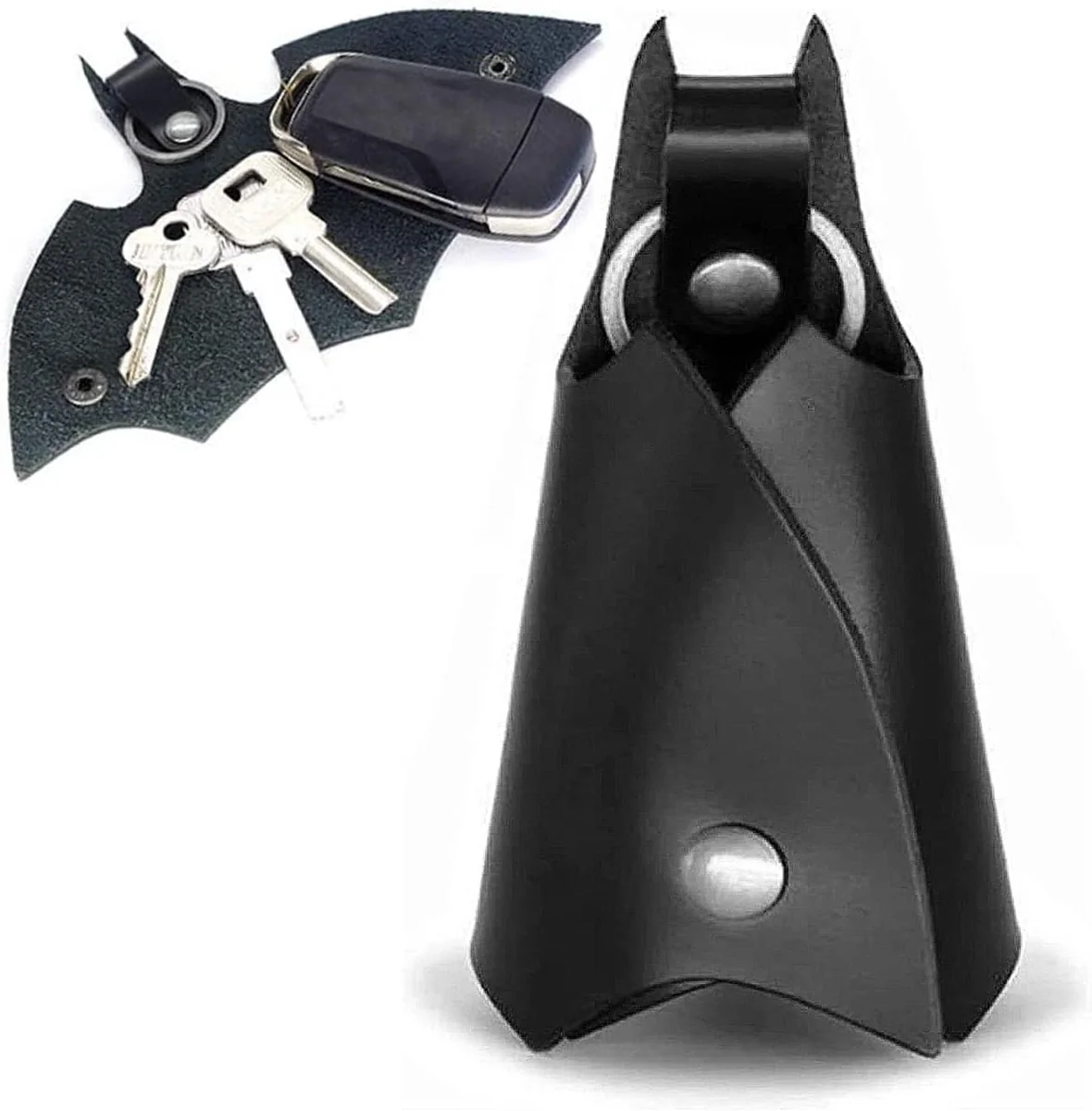 Etui na klucze z ekoskóry Batman, organizer portfel z zawieszką nietoperza