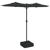 Parasole ogrodowe - Parasol ogrodowy podwójny z LED, antracytowy, 316x240 cm Lumarko - miniaturka - grafika 1