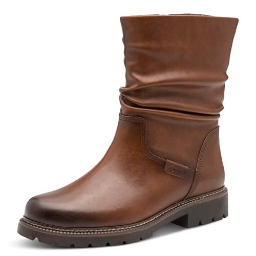 Tamaris Damskie botki Boot Flat 1-25484-45, koniak, 37 EU, koniak, 37 EU