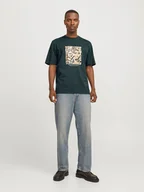 Koszulki męskie - Jack & Jones Koszulka "Vesterbro Newton" w kolorze zielonym - miniaturka - grafika 1