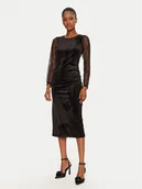 Sukienki - Rinascimento Sukienka koktajlowa CFC0121824003 Czarny Regular Fit - miniaturka - grafika 1