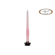 Świece - Świeca familijna długa 29 x 22 cm koronka lakier matowy różana - miniaturka - grafika 1