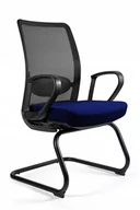 Fotele i krzesła biurowe - Fotel biurowy, krzesło konferencyjne, Anggun Skid, navyblue - miniaturka - grafika 1