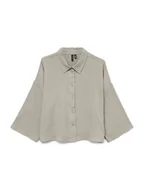 Koszule damskie - Vero Moda Koszula Natali 10279685 Beżowy Standard Fit - miniaturka - grafika 1