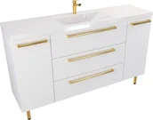 Szafki łazienkowe - Szafka Umywalkowa Stojąca ATHOS 140 cm D UZ MATOWA - miniaturka - grafika 1