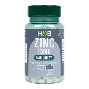 Holland & Barrett - Cynk, 15mg, 240 tabletek - Witaminy i minerały - miniaturka - grafika 1