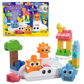 Klocki - Mega Bloks Zestaw W Blasku Księżyca i Słoneczka Zestaw Klocki + Lampka Nocna 30 el. HTH43 - miniaturka - grafika 1