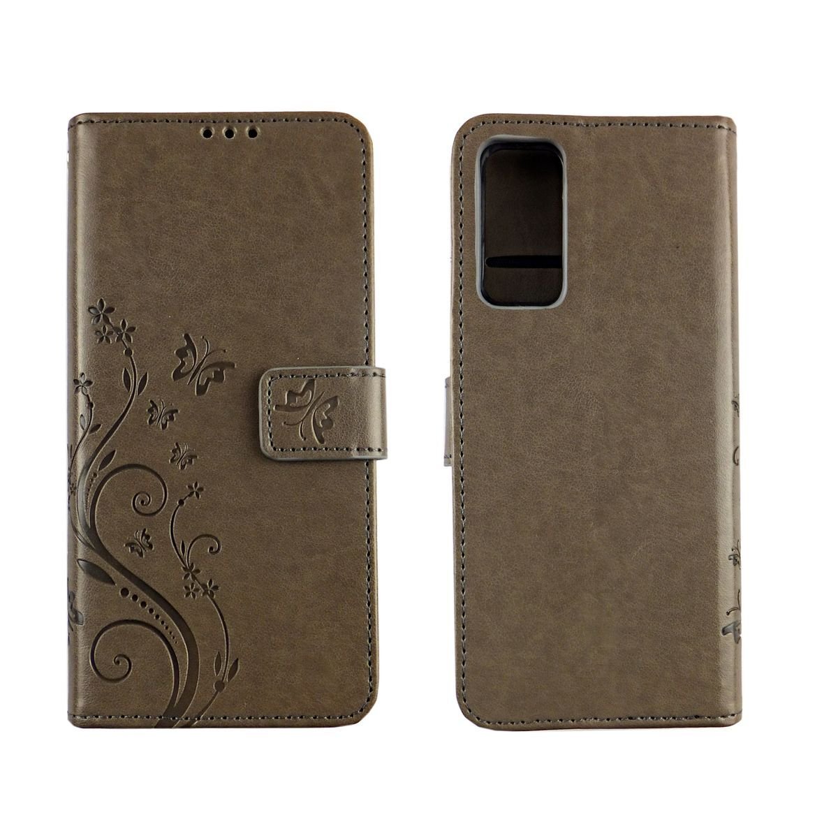 Samsung Galaxy S20 FE etui na telefon komórkowy etui ochronne etui z klapką etui na kartę szary