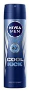 Dezodoranty i antyperspiranty męskie - Nivea Cool Kick, antyperspirant spray męski, 150 ml - miniaturka - grafika 1