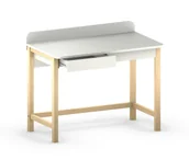 Biurka dla dzieci - Białe małe biurko dla dziecka styl skandynawski F6-M56 - miniaturka - grafika 1