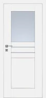 Drzwi wewnętrzne - Dre Drzwi Wewnętrzne Z Szybą Piano 2 Okleina Biała Mat - miniaturka - grafika 1