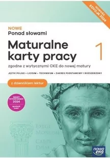 NOWE Ponad słowami 1. Maturalne karty pracy. Edycja 2024 - Podręczniki dla liceum - miniaturka - grafika 1