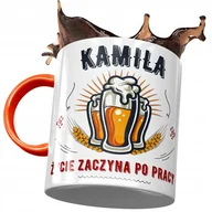 Kubki - Kubek Pomarańczowy Dla Kamili Żony na Prezent z Nadrukiem ze Zdjęciem + Opakowanie na prezent (wzór 04) - miniaturka - grafika 1