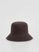 Czapki damskie - Reserved - Kapelusz bucket - ciemnobrązowy - miniaturka - grafika 1